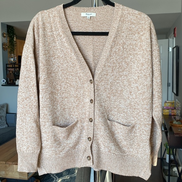 Madewell Sweaters Madewell Boxy Oatmeal Heather Cardigan Poshmark